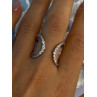 Unique Sizable Design 925 Sterling Silver Cz Ring Size 11