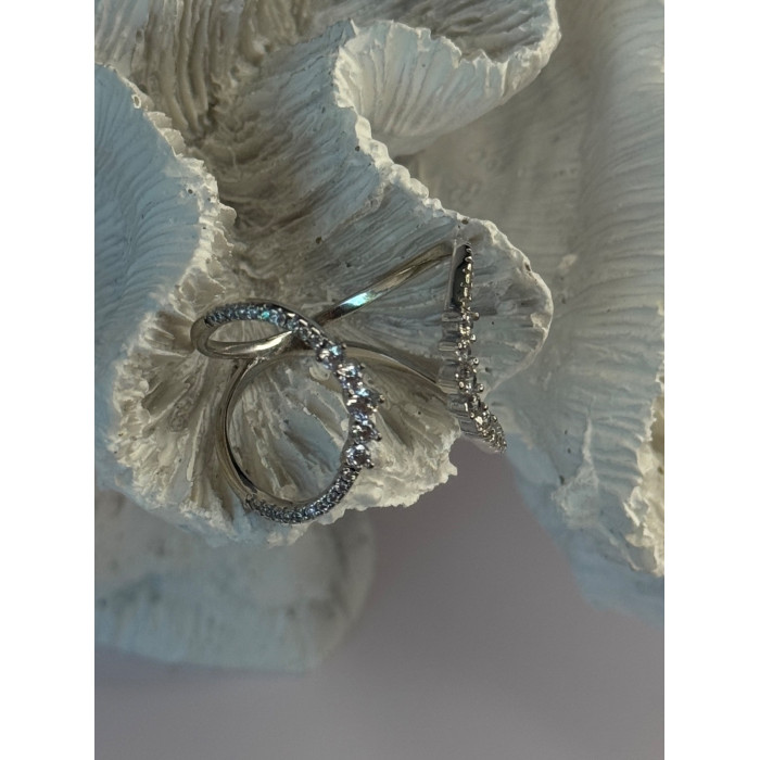 Unique Sizable Design 925 Sterling Silver Cz Ring Size 11