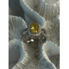 925 Sterling Silver Citrine & Beryl Ring Size 8