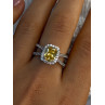 925 Sterling Silver Citrine & Beryl Ring Size 8