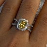 925 Sterling Silver Citrine & Beryl Ring Size 8