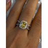 925 Sterling Silver Citrine & Beryl Ring Size 8