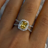 925 Sterling Silver Citrine & Beryl Ring Size 8