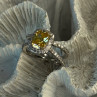 925 Sterling Silver Citrine & Beryl Ring Size 8