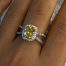925 Sterling Silver Citrine & Beryl Ring Size 8