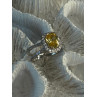 925 Sterling Silver Citrine & Beryl Ring Size 8