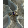 925 Sterling Silver Amethyst Ring Size 9