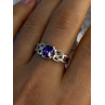 925 Sterling Silver Amethyst Ring Size 9