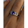 925 Sterling Silver Amethyst Ring Size 9