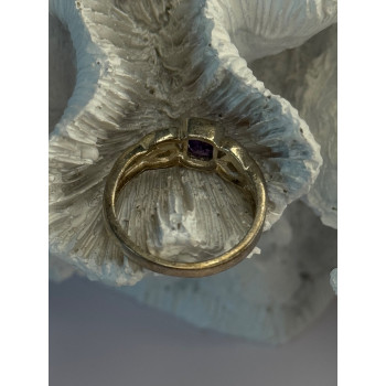 925 Sterling Silver Amethyst Ring Size 9