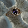 Rose Gold Plated 925 Sterling Silver Amethyst & Cz Ring Size 6