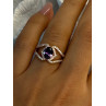 Rose Gold Plated 925 Sterling Silver Amethyst & Cz Ring Size 6