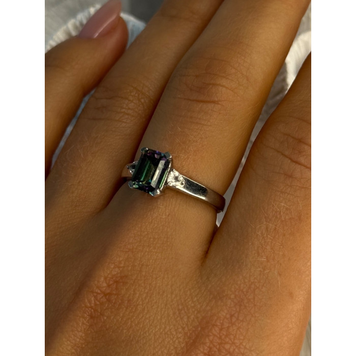 925 Sterling Silver Alexandrite & Beryl Ring Size 8