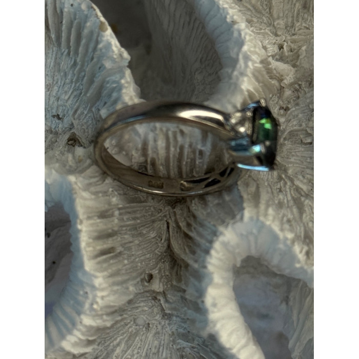 925 Sterling Silver Alexandrite & Beryl Ring Size 8