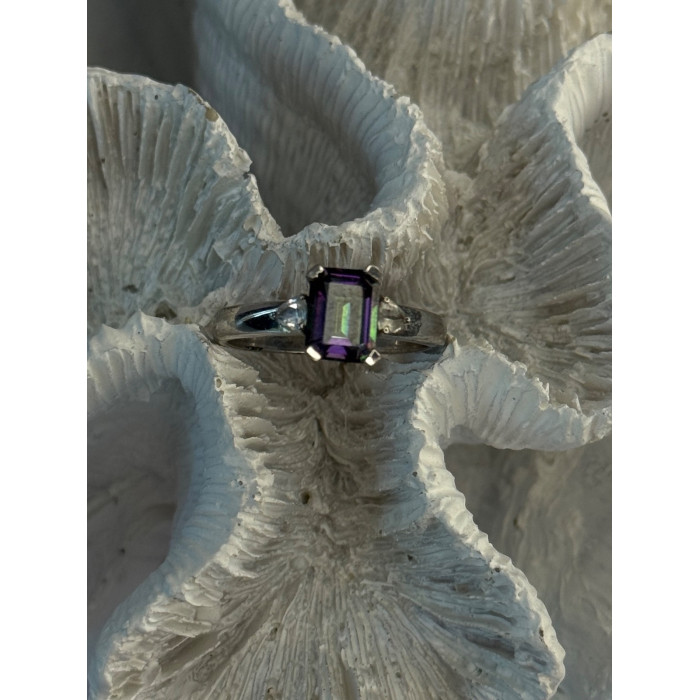 925 Sterling Silver Alexandrite & Beryl Ring Size 8