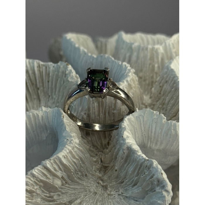 925 Sterling Silver Alexandrite & Beryl Ring Size 8