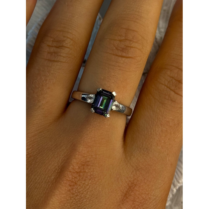 925 Sterling Silver Alexandrite & Beryl Ring Size 8