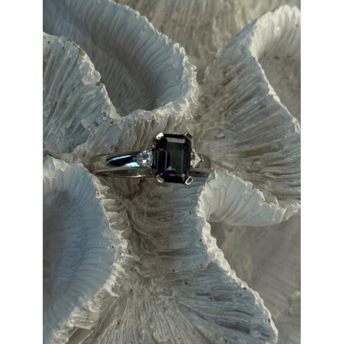 925 Sterling Silver Alexandrite & Beryl Ring Size 8