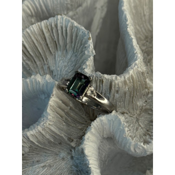 925 Sterling Silver Alexandrite & Beryl Ring Size 8