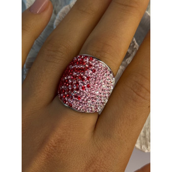 Beautiful Design 925 Sterling Silver Cz Ring Size 7