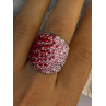 Beautiful Design 925 Sterling Silver Cz Ring Size 7