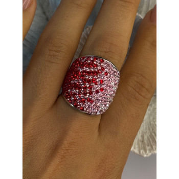 Beautiful Design 925 Sterling Silver Cz Ring Size 7