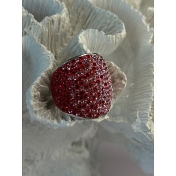 Beautiful Design 925 Sterling Silver Cz Ring Size 7