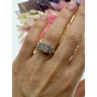 925 Sterling Silver Raw Uncut Diamonds Cluster Stones Set Ring Size 7