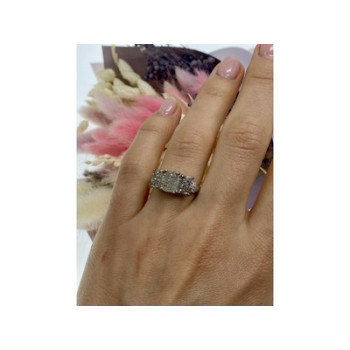 925 Sterling Silver CZ Ring Size 7