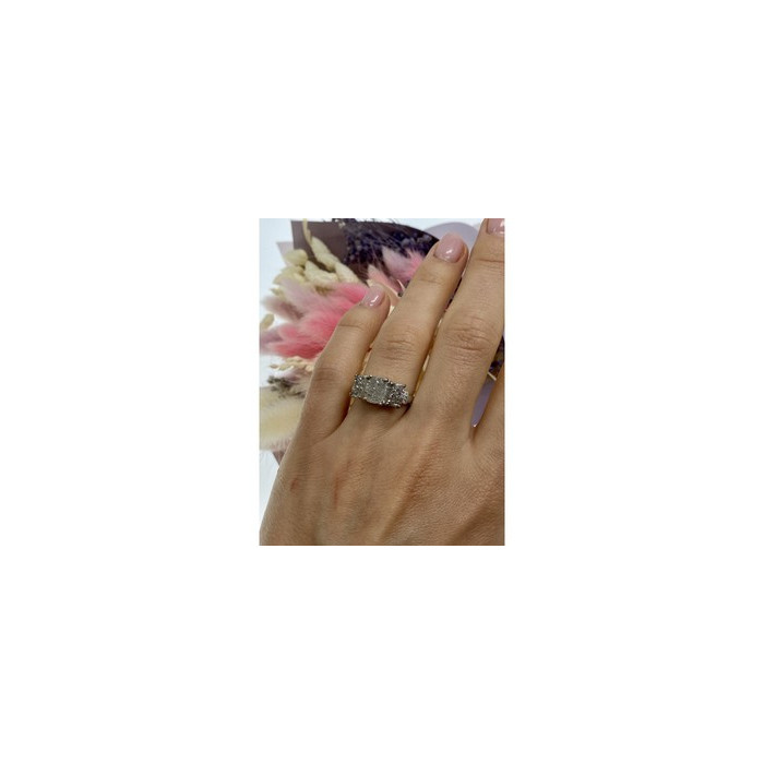 925 Sterling Silver CZ Ring Size 7