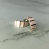 925 Sterling Silver Gold Plated Pink Mother Of Pearl Stud Earrings