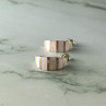 925 Sterling Silver Gold Plated Pink Mother Of Pearl Stud Earrings