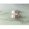 925 Sterling Silver Gold Plated Pink Mother Of Pearl Stud Earrings