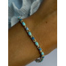 Beautiful 925 Sterling Silver Turquoise Bracelet Length 7