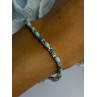 Beautiful 925 Sterling Silver Turquoise Bracelet Length 7
