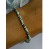 Beautiful 925 Sterling Silver Turquoise Bracelet Length 7