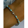 Beautiful 925 Sterling Silver Turquoise Bracelet Length 7