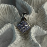 925 Sterling Silver Tanzanite Pendant Length 0.90 Inch