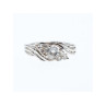 925 Sterling Silver White Topaz Ring Size 7
