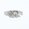 925 Sterling Silver White Topaz Ring Size 7