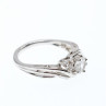 925 Sterling Silver White Topaz Ring Size 7