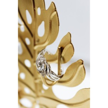 925 Sterling Silver White Topaz Ring Size 7