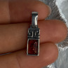 Vintage 925 Sterling Silver Amber Pendant Length 1.10 Inch