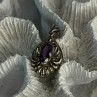 Classy 925 Sterling Silver Amethyst Pendant Length 1.20 Inch