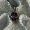 Elegant 925 Sterling Silver Amethyst Pendant Length 1 Inch