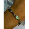 Vintage 925 Sterling Silver Abalone Bracelet Length 6.5