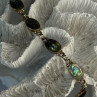 Vintage 925 Sterling Silver Abalone Bracelet Length 6.5