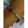 Vintage 925 Sterling Silver Abalone Bracelet Length 6.5
