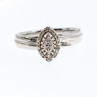 925 Sterling Silver White Sapphires Ring Size 7