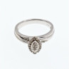 925 Sterling Silver White Sapphires Ring Size 7